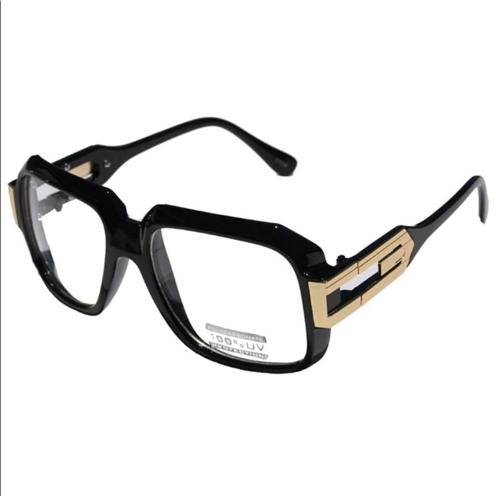MEN’S BLACK  & GOLD RETRO LOOK GAZELLE GLASSES *NEW